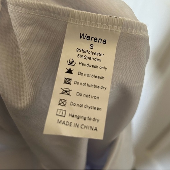 Werena Women’s Mini Sporty Pleated Skort Small NWT White Preppy Tennis elastic - Picture 10 of 12